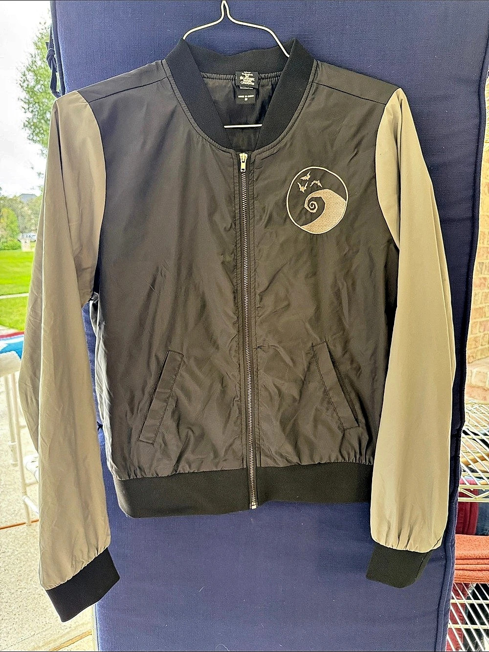 Disney The Nightmare Before Christmas Bomber Jacket Bomber Jacket Black & Beige